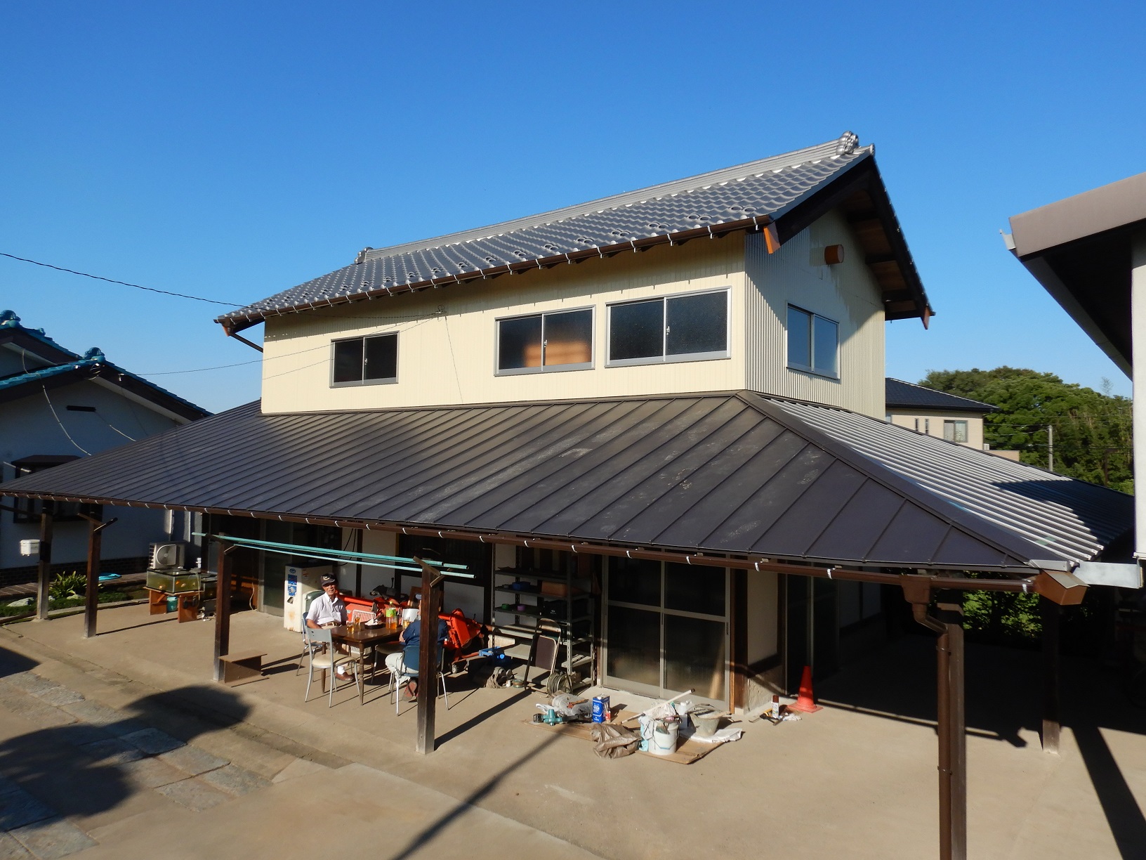 農家納屋修繕 写真